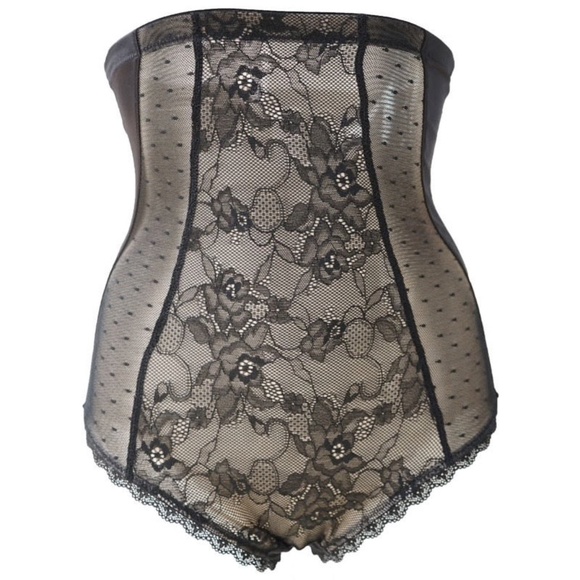 COPY - Plus size High waist shaper with Lace panel and silicone waist band. She… - Picture 1 of 11